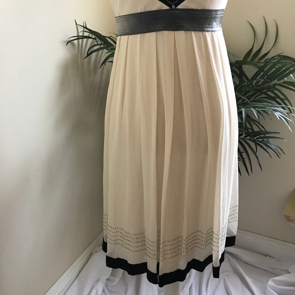 Sue Wong Nocturne Cream Silk Beaded Dress 6* - Picture 8 of 8